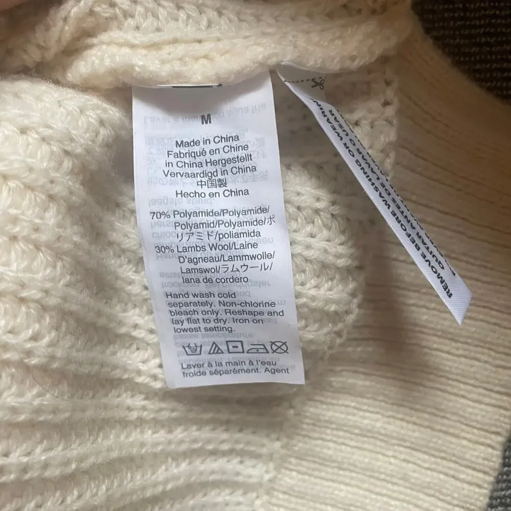 J.crew azra pom-pom cable knit sweater
